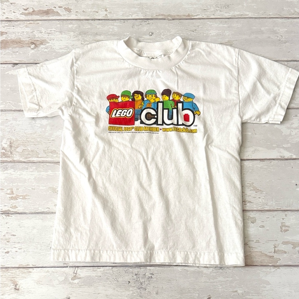 Kids 5/6 Lego Club Official Member Tshirt White Short Sleeves Size Small 5 6